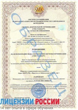 Образец разрешение Луховицы Сертификат ISO 50001